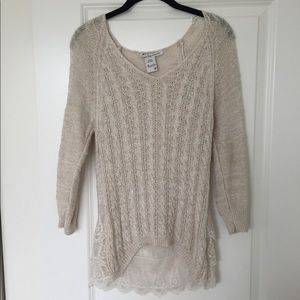 Cream Lace Sweater